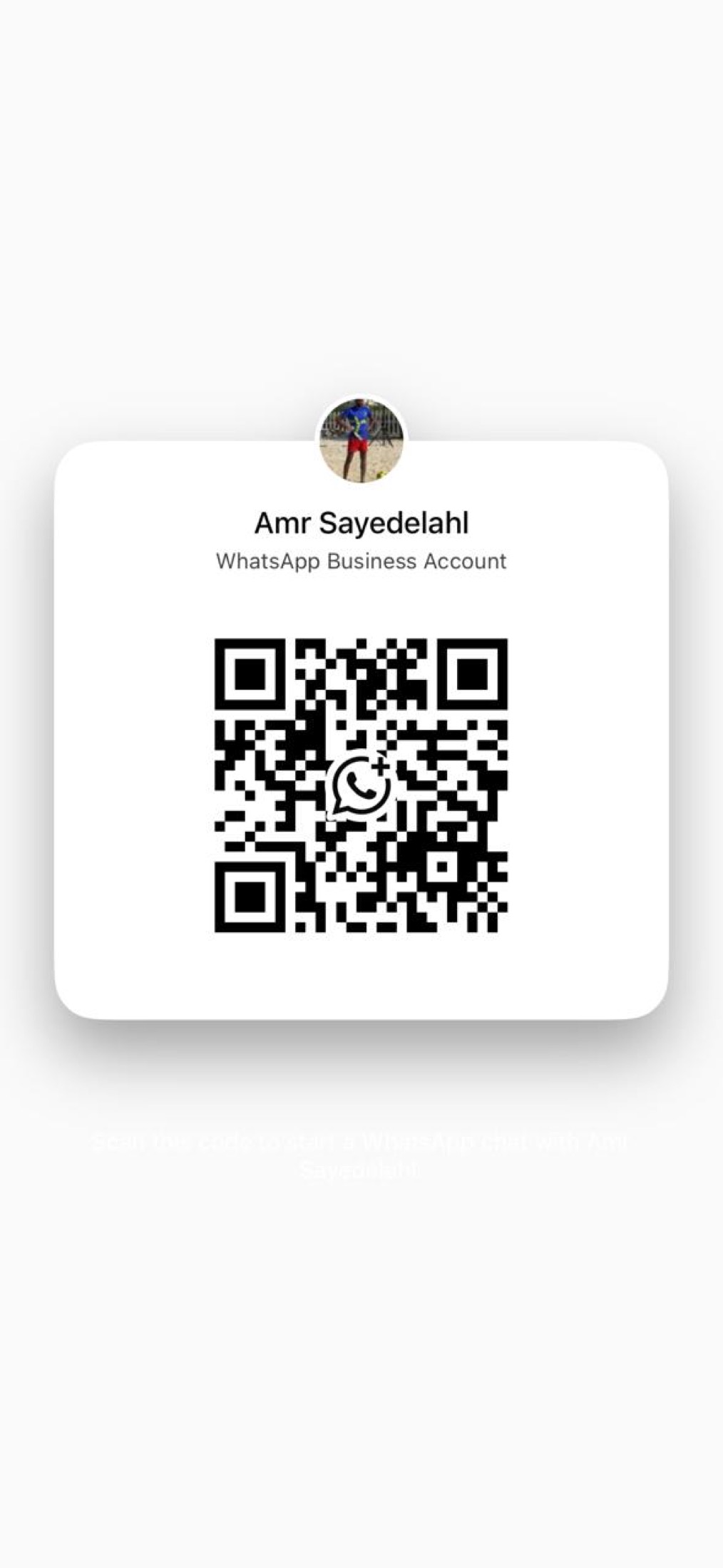 WhatsApp QR code for Amr Sayedelahl